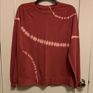 Sonoma Goods for Life cotton polyester tie-dye look sweatshirt burnt orange